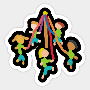 Maypole Dancing Sticker